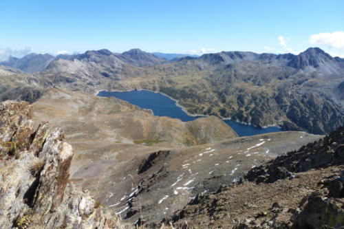 23-du sommet vue sur l'étang de Lanoux et le Carlit